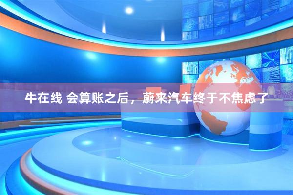 牛在线 会算账之后，蔚来汽车终于不焦虑了